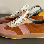 Naturalizer  Evin Lace Oxford Suede Sneaker Tan Coral Low Top Lace Up Size 7.5 Photo 0