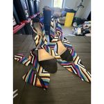 I.N.C Karina Trink Batik Ankle Strap‎ Shoes 7 Medium Photo 1