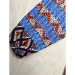 LUUKSE Bohemian Maxi Dress Geometric Print Long Sleeve V Neck Women Size M White Size M Photo 2