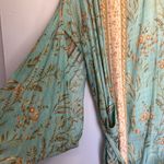 Spell & the Gypsy Collective Maisie Maxi Kimono Robe Vintage Turquoise Size S/M Green Photo 4
