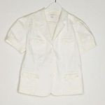 Dressbarn Three Button Front Short Sleeves Blazer Womens Size XL White Work Photo 0