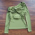 Cinq A Sept Olive Green Zaya Workcore Feminine Whimsical Long Sleeve Size Small Photo 1