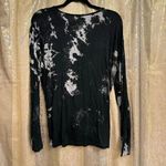 Vocal Black Bling Rhinestone Laser Cut Tie Dye Long Sleeve T Shirt Small NWT Photo 1