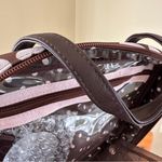 Stephanie Johnson Brown and Pale Pink Heart ML Traveler Cosmetics Case Photo 9