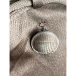 Vanity Fair robe satin embroidered collar brown button front brown pink yellow Photo 2