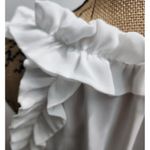 Crown & Ivy Ruffle Neck Top Sleeveless Tassel White‎ Blouse PS White Size undefined Photo 3