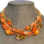 Avenue Orange Multi Bead Necklace Photo 0
