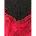 Vanity Fair Vintage  Slip Cami Top Size 34 bust Red Lace 80's Photo 2