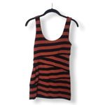 Philosophy Black & Orange Striped Sleeveless Top | Size XS | Cotton Blend Photo 1