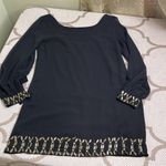 SYLK Black long sheer sleeve 3 straps open back mini dress Photo 15