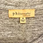 Philosophy || Light grey heather scoop neck long sleeve top Photo 4