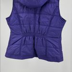 New York & Company Purple hooded puffer Vest L winter casual outdoor fall ruffle Size L Photo 3