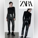 ZARA  FAUX LEATHER HIGH-WAISTED PANTS 4387/398 Photo 1