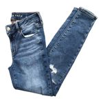 American Eagle  Distressed Blue Jeans Next Level Stretch Women's Size 4 Regular Photo 1
