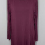 Peruvian Connection ‎ Solid Red Long Sleeve Kneelength Pockets Dress M Photo 0
