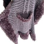 Scarf Shawl Wrap w/ Faux Fur Edging and Pockets Brown Knit CTF Choose the Future Photo 5