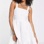 MODA INTERNATIONAL 100% COTTON SUNDRESS W/REMOVABLE STRAPS EYELET FLOWY White Photo 0