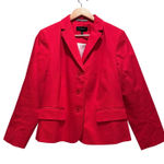 Talbots  Red Cotton Blend Blazer Size 12 Photo 0