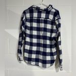 Lee Blue & White Plaid Button Up Shirt – Medium Photo 3