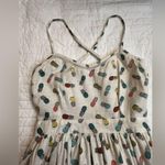 Cooperative Womens Dress Ivory Pineapple Print Cutout Criss Cross X Back Photo 3