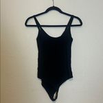 Reformation  Jeans Crystal Black Ribbed Bodysuit Size Small Photo 3
