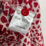 Rue Stiic Laguna Mini Dress Red Hearts Size Small Tie Sleeves Photo 8