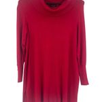 The Limited  Cowl Tunic Sweater Sz 1X Gold Button Garnet Holiday Preppy Office Photo 0