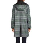 Kate Spade NWT  Plaid Point Collar Hooded Snap A-Line Raincoat - Sz M MSRP $300 Photo 1