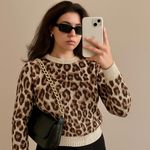 A New Day Leopard Print Crewneck Sweater Small – Baddie / Mob Wife Chic Photo 12