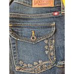 Lucky Brand  Delair Classic Rider Jeans Size 6/28 Embellished Pockets‎ Dark Wash Photo 1