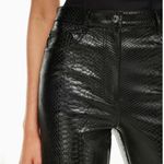 Wilfred Aritzia The Melina High Waisted Vegan Leather Black Pants Sz 2 Snakeskin Photo 2