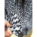 Jones New York Signature Women's L Black White Animal Print Sleeveless Blouse Photo 4