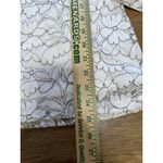 Elle  white floral lace lined Scoop Neck 3/4‎ bell  sleeve blouse women's size M Photo 3