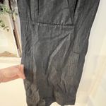 Akris Punto  Womens Gray Black Wool Flax V-Neck Sleeveless Sheath Dress 6 *Read Photo 1