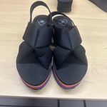 Rocket Dog  Women's Hanalei Grosgrain Cotton/Rainbow Eva Heeled Sandal SZ 11 EUC Photo 4