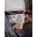 Pink Rose  womens Plaid Hooded Flannel Shirt Size Small Button Up White blue red Photo 1