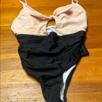 Cupshe  Blush and Black One Piece Swimsuit Photo 0
