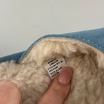 L.L.Bean Womens Light Blue Suede Leather Wicked Good Shearling Lined Flip Flops Photo 10