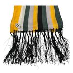 Vintage Green Bay Packers 100% Silk Striped Scarf w/ Tassels – EUC 60” x 8” Gold Photo 2