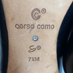 Corso Como Women’s Black Slip On Round Toe Leather High Heels Size 7.5M Photo 7
