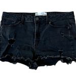 RSQ Women's Black Distressed Denim Shorts Size 13 Casual Photo 2