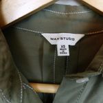 Max Studio Shirt Dress Womens XS Olive Army Green Utility Pockets Button SS Photo 7