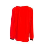 Stella & Dot  Soiree Top Blouse Light Gold Metallic Cuff Coral Orange Sz L Photo 1