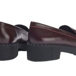 Vince Camuto Women's Echika Leather Platform Lug Loafers Bordeaux Size 7.5 New Photo 5