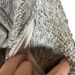 BNCI by Blanc Noir Gray Waterfall Draped Front Knit Cardigan Women Sz L Photo 8