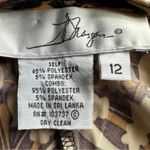 Donna Morgan Women's Floral Tulip Earthy Faux Wrap Sheath Dress 3/4 Sleeve 12 Photo 2