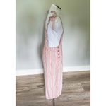 American Eagle Pink Striped Overall Style Jumper Photo 2