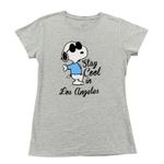 Peanuts Snoopy Graphic Tee Short Sleeves Text Stay Cool Gray T Photo 0