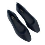 Boden Almond Toe Ballerina flats Navy Blue leather Sz 7 Minimalist Classic Chic Photo 2
