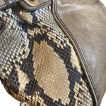 Kooba Brown Leather Snakeskin Tote Shoulder Bag Women Photo 12